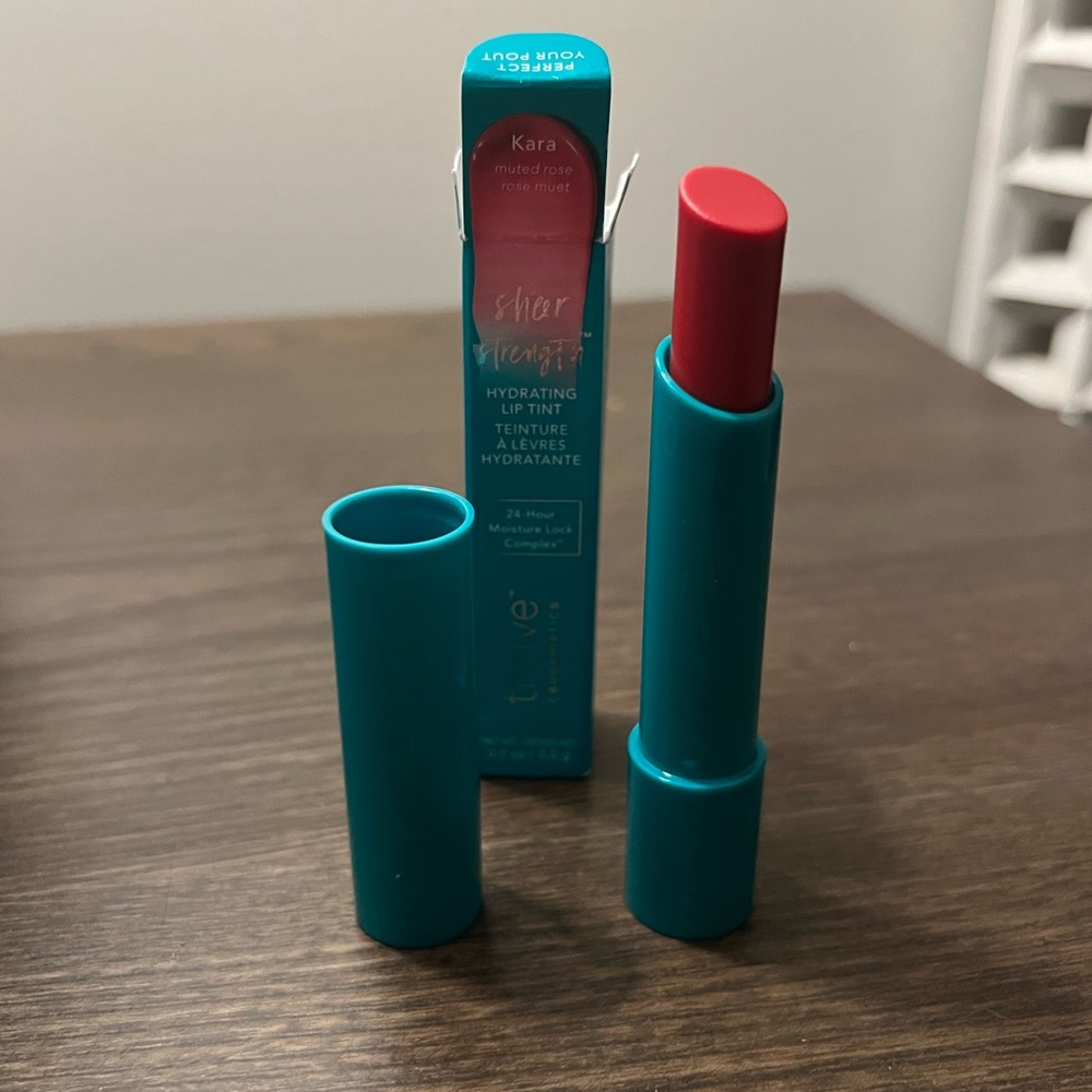 thrive causemetics Sheer Strength Hydrating Lip Tint - Kara muted rose